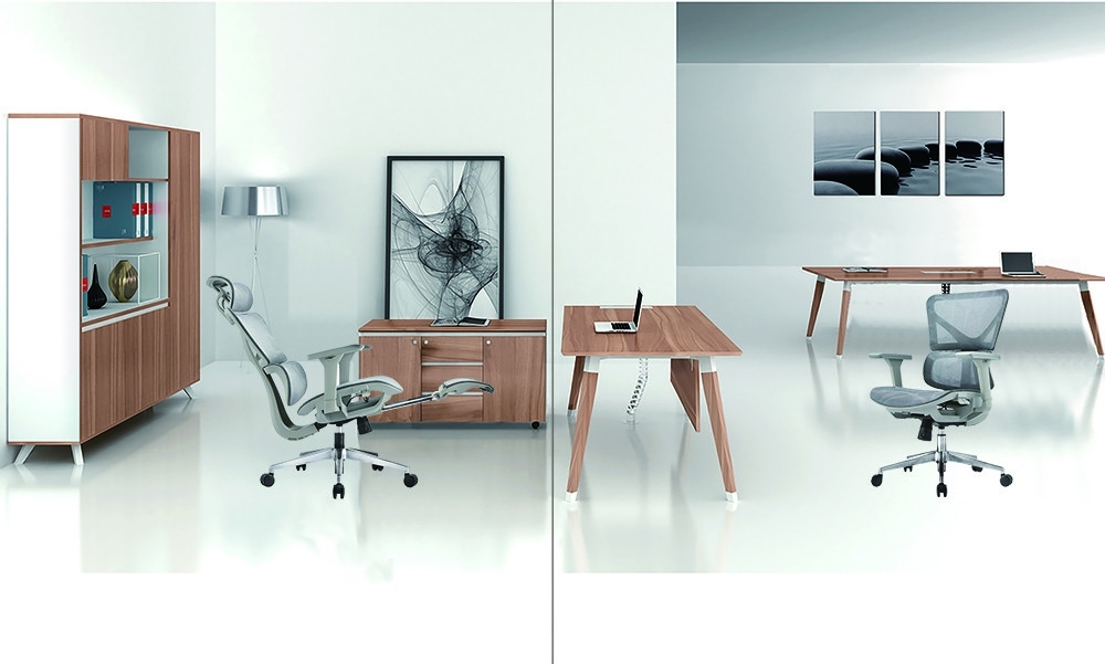 मेष फैब्रिक एग्जीक्यूटिव चेयर हाई एंड स्विवेल ऑफिस चेयर एडजस्टेबल बैक सपोर्ट के साथ