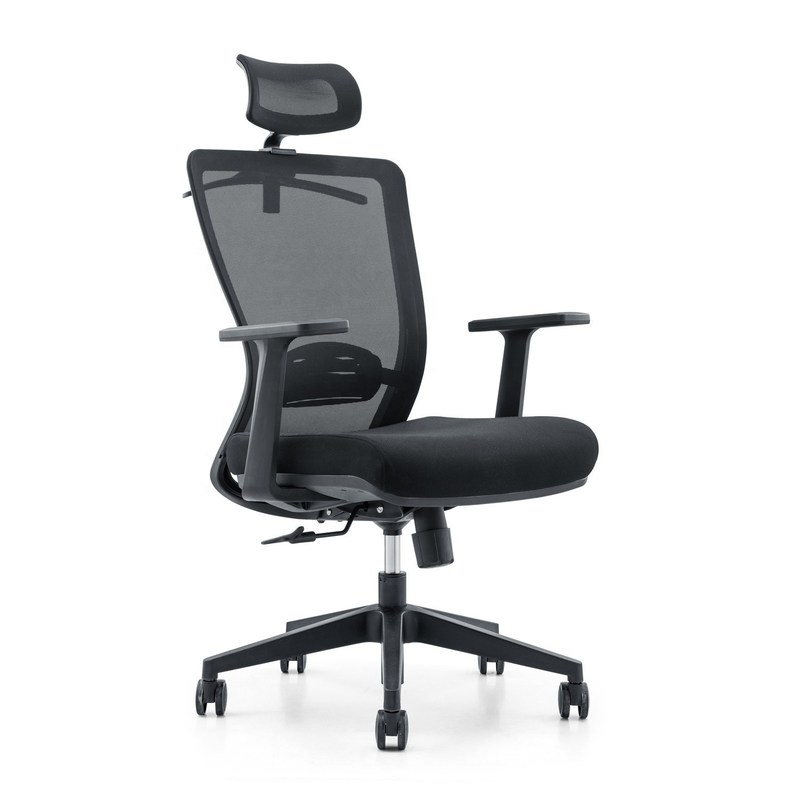 650*690*1150-1250 मिमी समायोज्य लक्जरी कार्यालय कुर्सी जाल कपड़े और स्थिर आर्मरेस्ट के साथ