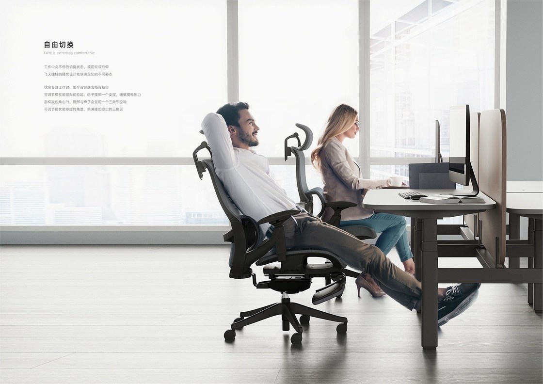 डोनाटी तंत्र के साथ पूर्ण जाल बॉस कुर्सी लक्जरी आधुनिक कार्यालय फर्नीचर बीआईएफएमए परीक्षा पास