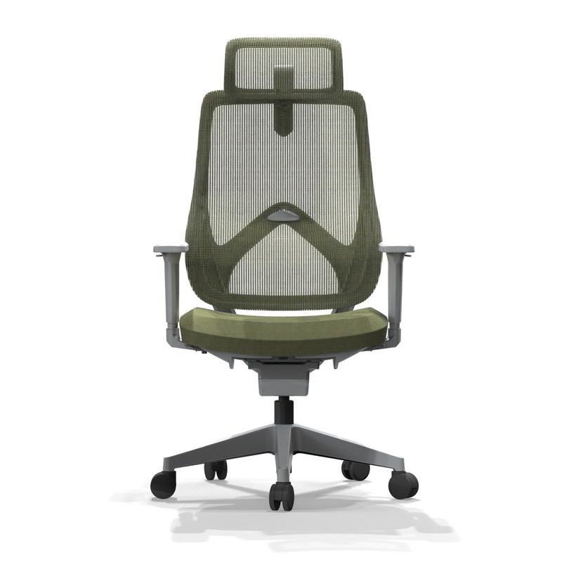 ड्राइव-बाय-वायर चेसिस तंत्र पूर्ण जाल कपड़े के साथ उच्च पीठ घुमावदार कार्यालय कुर्सी