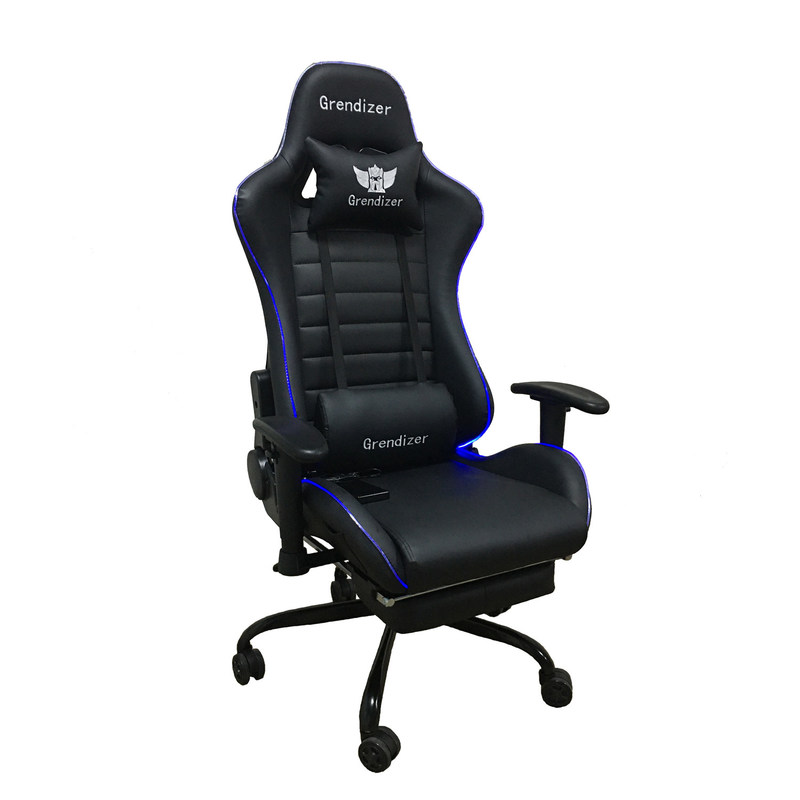 Synthetic Leather RGB Gaming Chair with Massage Function RGB Lights and High Comfort
